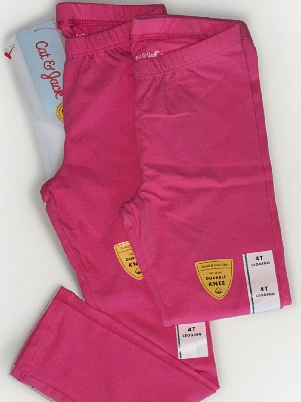 2/Pair-Cat & Jack Dark Pink Girls' Stretch Leggings